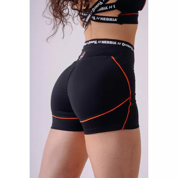  Pantaloni scurți de damă NEBBIA OLYMPIA HIGH-WAIST 937 NEGRU 