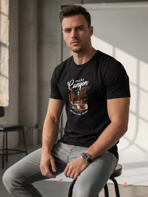 Tricou pentru bărbați DSTREET NX059R NEGRU