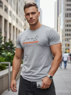 Tricou pentru bărbați DSTREET RX5424 GRI DESCHIS