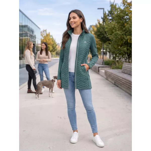  Palton hibrid de damă ALTISPORT IRYSA VERDE ÎNCHIS 