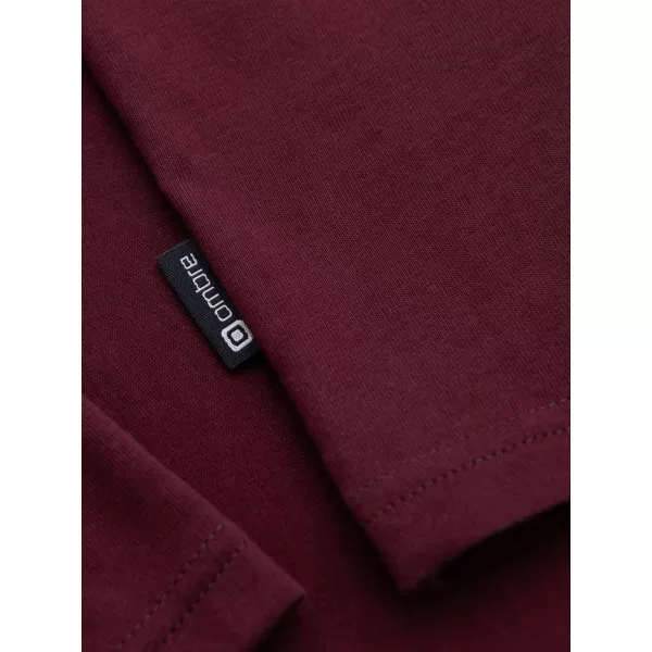  Tricou pentru bărbați OMBRE OM-LSBL-0143 BURGUNDIA 