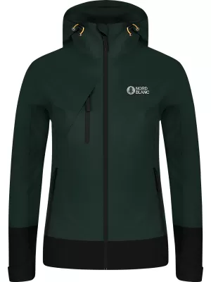 Jachetă impermeabilă pentru femei NORDBLANC BOURNE NBSJL8317 VERDE ÎNCHIS