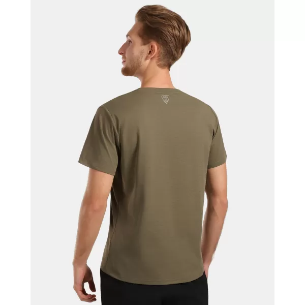  Tricou funcțional pentru bărbați KILPI DIXIE-M 1M0303KI KAKI 
