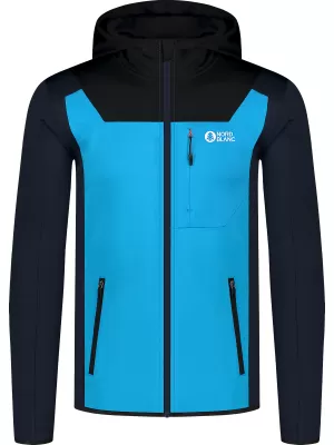 Hanorac powerfleece pentru bărbați NORDBLANC SPRAWL NBSFM8333 ALBASTRU STRĂLUCITOR