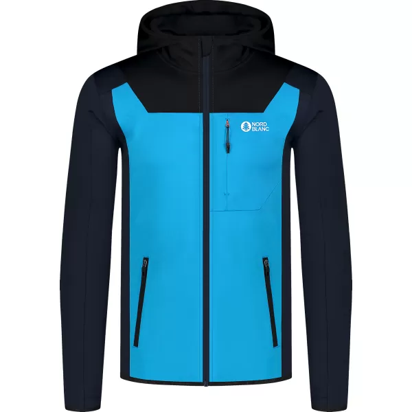  Hanorac powerfleece pentru bărbați NORDBLANC SPRAWL NBSFM8333 ALBASTRU STRĂLUCITOR 