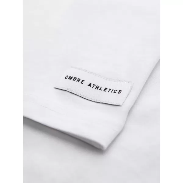  Tricou pentru bărbați OMBRE OM-TSPT-0297 ALB 