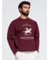 Hanorac pentru bărbați OMBRE OM-SSNZ-0267 BURGUNDIA