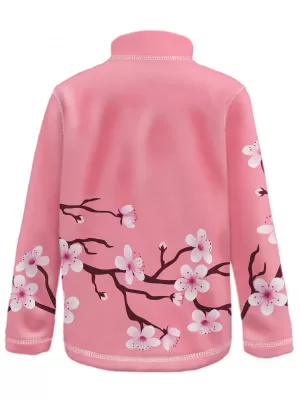 Hanorac fleece pentru copii WAMU SAKURY ROZ