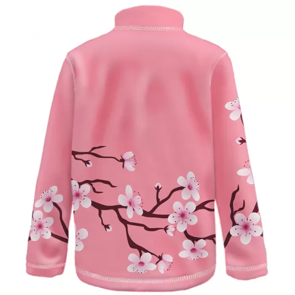  Hanorac fleece pentru copii WAMU SAKURY ROZ 
