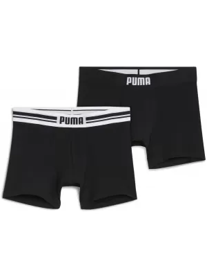 Boxeri pentru bărbați PUMA MEN EVERYDAY PLACED LOGO BOXER 2P 93847601 NEGRU