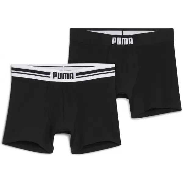  Boxeri pentru bărbați PUMA MEN EVERYDAY PLACED LOGO BOXER 2P 93847601 NEGRU 