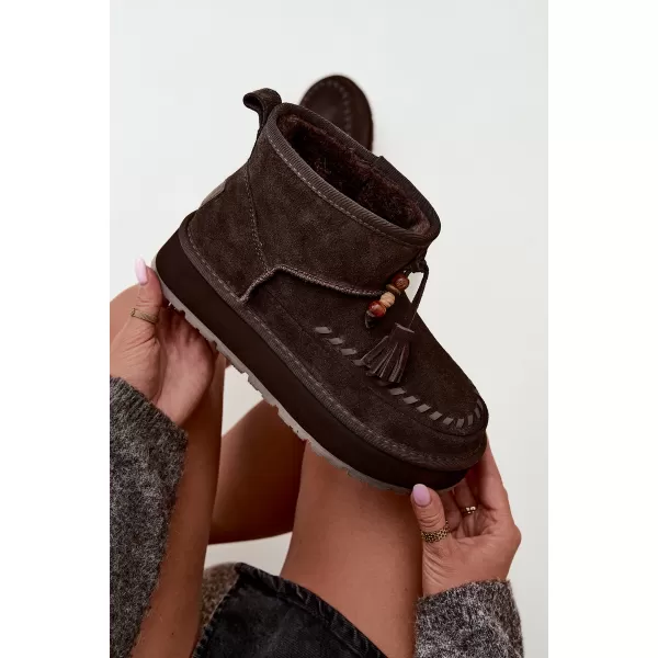  Pantofi de dama BIG STAR SHOES UU274678 MARO/BEJ 