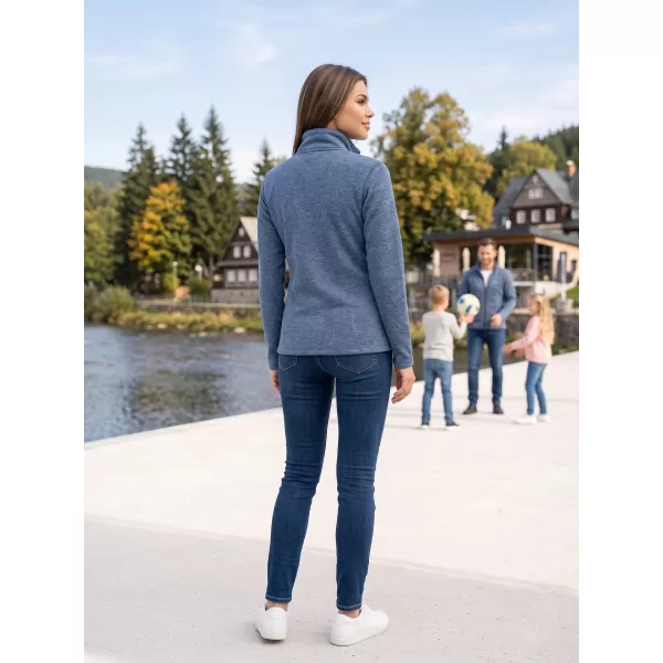  Hanorac de damă din fleece ALTISPORT ALW002852 EVIDENȚIERI DE DENIM ÎNCHIS LA CULOARE 