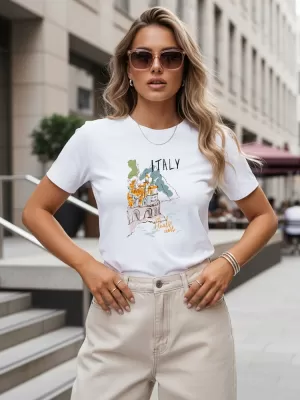 Tricou pentru femei DSTREET NX8018RY-WH ALB