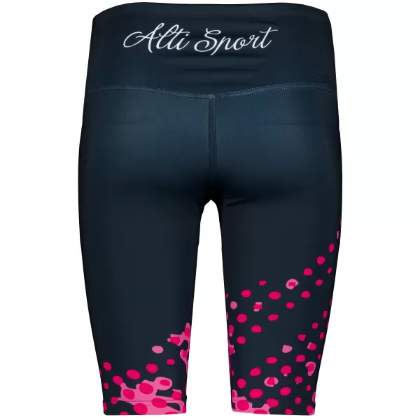  Jambiere premium pentru genunchi pentru femei (marimi noi) ALTISPORT VOJ/ALW109LEG06 ROZ-NEGRU 