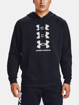 Hanorac pentru bărbați UNDER ARMOUR RIVAL FLC MULTILOGO HD 1357094-001 NEGRU