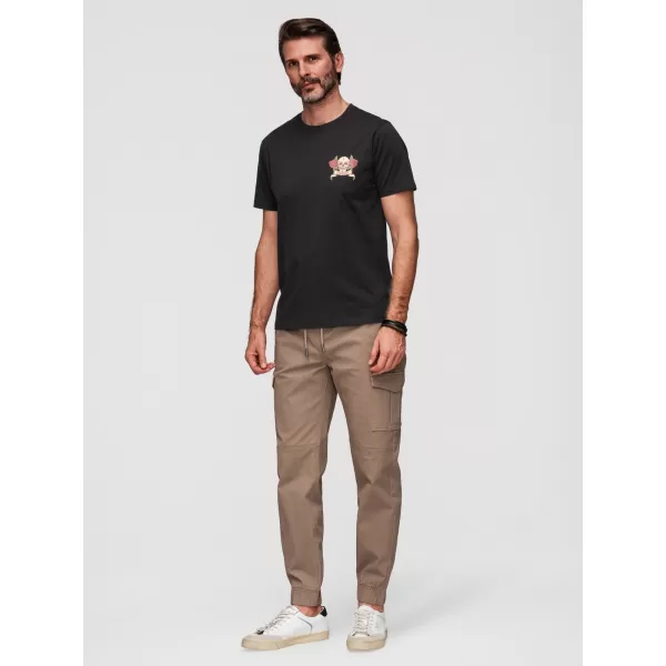  Tricou pentru bărbați OMBRE OM-TSPT-0257 NEGRU 