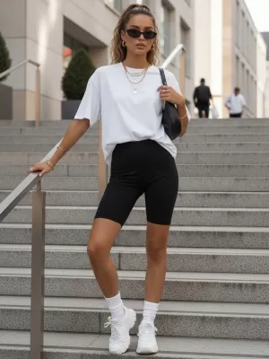 Pantaloni scurți de damă DSTREET SY0565 NEGRU
