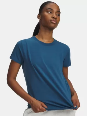 Tricou pentru femei UNDER ARMOUR RIVAL CORE SS 1383648-498 ALBASTRU