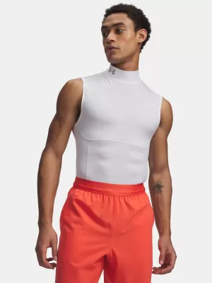 Maieu pentru bărbați UNDER ARMOUR HG ELITE SLEEVELESS MOCK 6015381-100 ALB