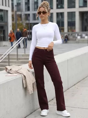 Pantaloni de dama DSTREET UY3090 ROŞU