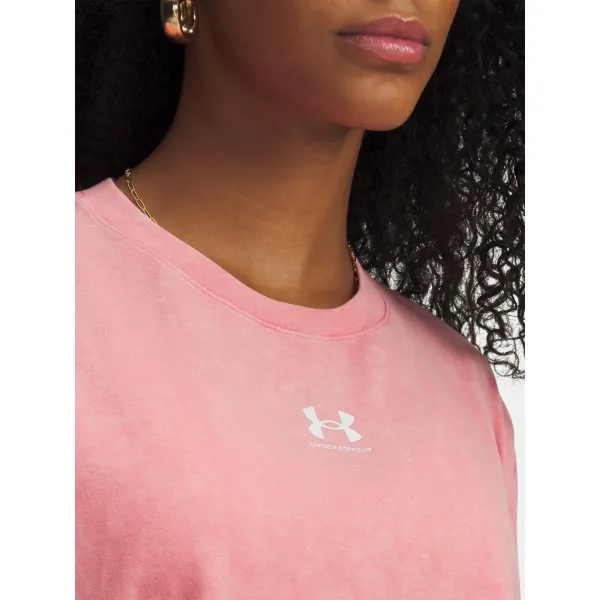  Tricou de damă UNDER ARMOUR UA RIVAL BOXY TEE WASH 6011065-600 ROZ 