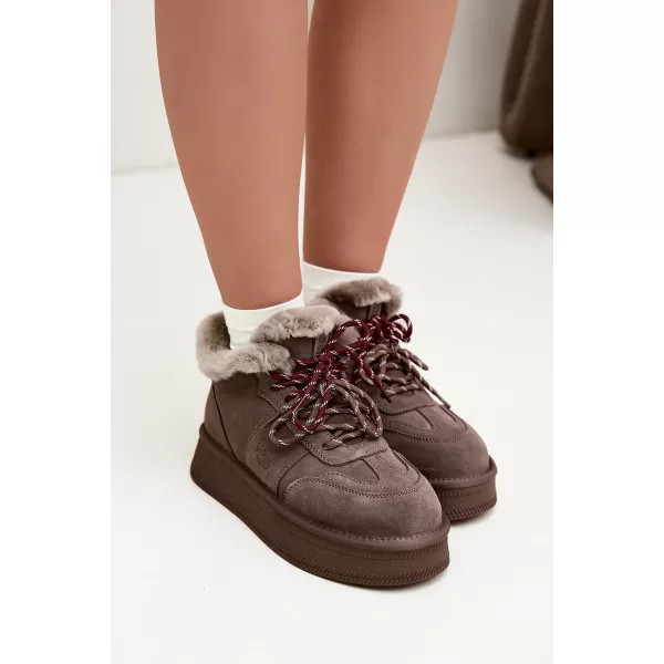  Oameni de zăpadă pentru femei BIG STAR SHOES UU274313 MARO/BEJ 