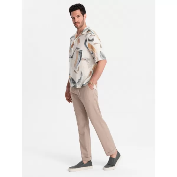  Pantaloni chino pentru bărbați OMBRE P1522 BEJ 