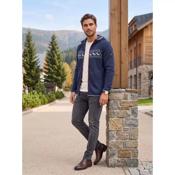  Pulover cald pentru bărbați ALPINE PRO NORES VARIANTA OCEANULUI LUMINAT DE LUNA PA 