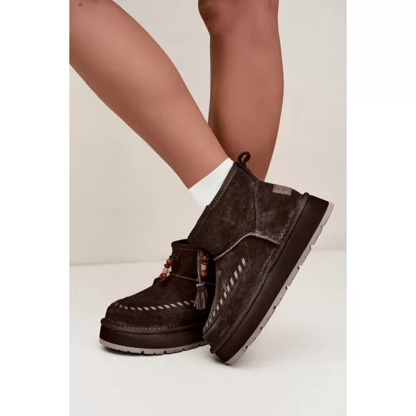  Pantofi de dama BIG STAR SHOES UU274678 MARO/BEJ 