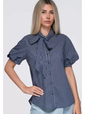 Cămașă de damă OMBRE OW-SH-E0067 ALBASTRU MARIN