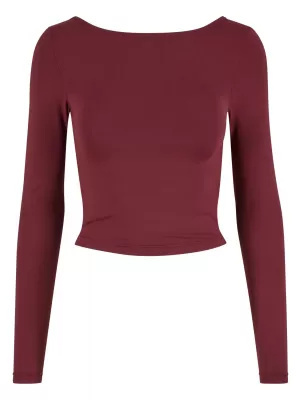 Tricou de damă URBAN CLASSICS TB7721 CIREAȘĂ