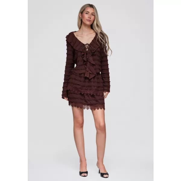  Bluza de dama OMBRE OW-TS-E0067 MARO ÎNCHIS 
