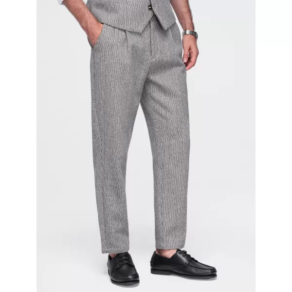  Pantaloni pentru bărbați OMBRE OM-PACP-0315 MELANGE MARO 