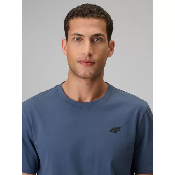  Tricou pentru bărbați 4F WAW25TTSHM2401 DENIM 