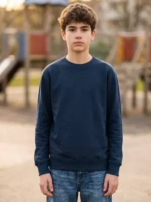 Hanorac pentru copii MALFINI CREW 427 ALBASTRU MARIN