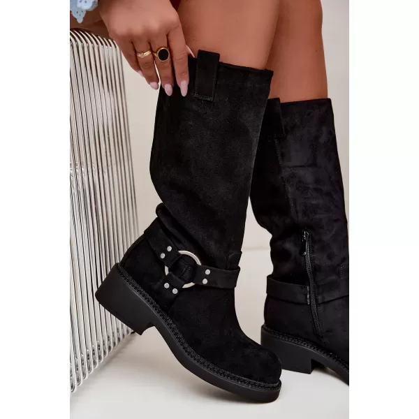  Cizme de dama BOTO LQ-163 NEGRU 