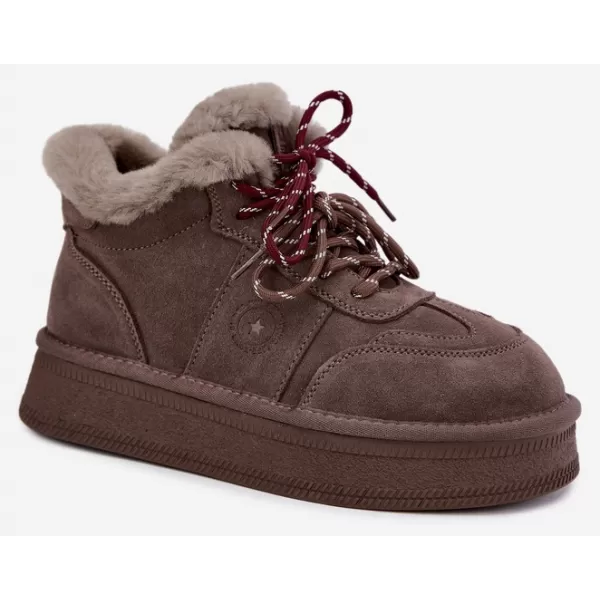  Oameni de zăpadă pentru femei BIG STAR SHOES UU274313 MARO/BEJ 