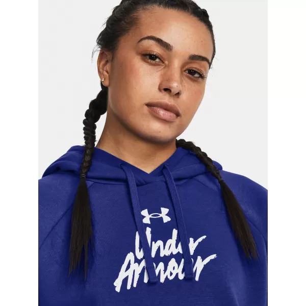  Hanorac de dama UNDER ARMOUR UA RIVAL FLEECE GRAPHIC HDY 1379609-400 ALBASTRU 