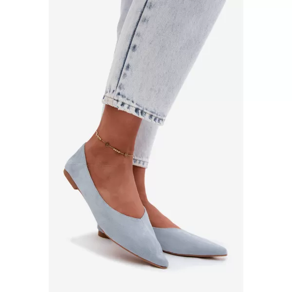  Pantofi de balet pentru femei BOTO JH597 ALBASTRU 