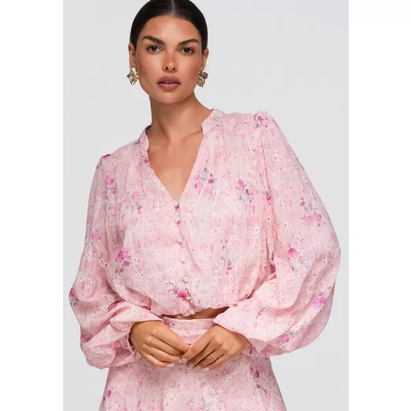  Cămașă de damă OMBRE OW-SH-E0058 ROZ 