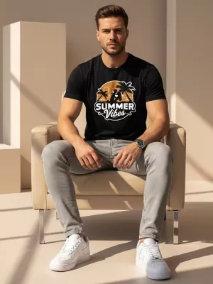 Tricou pentru bărbați DSTREET NX044R NEGRU