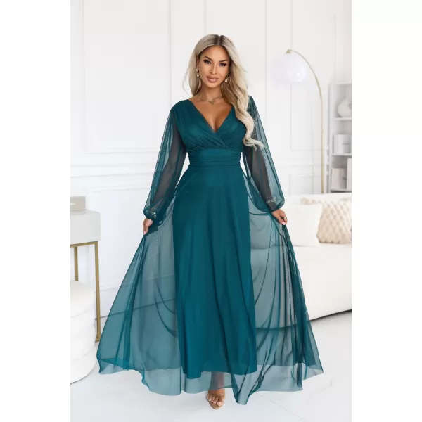  Rochie NUMOCO NERISSA 684-2 VERDE MARE 