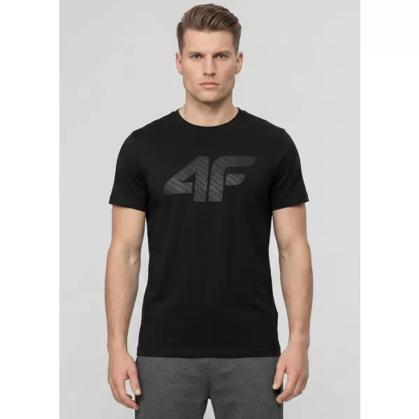  Tricou pentru bărbați 4F WMM00TTSHM3342 NEGRU ADÂNC 