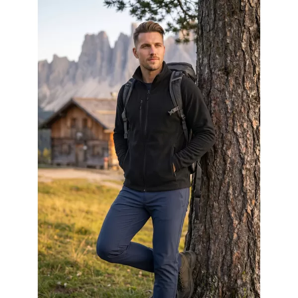  Hanorac bărbătesc din micro polar MALFINI FACTOR 852 NEGRU 