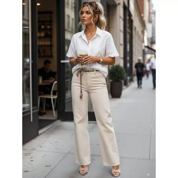  Pantaloni de dama DSTREET UY3058 ECRU 