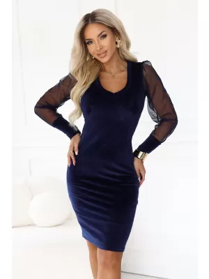 Rochie NUMOCO 343-3 ALBASTRU ÎNCHIS