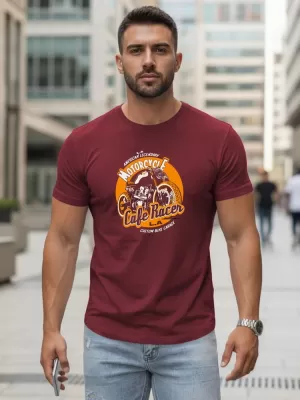 Tricou pentru bărbați DSTREET NX5095R-BU BURGUNDIA