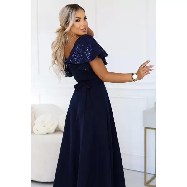  Rochie NUMOCO 694-4 ALBASTRU ÎNCHIS 