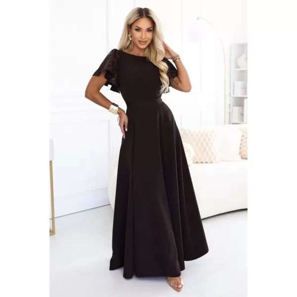  Rochie NUMOCO MIRELLA 694-2 MARO CIOCOLATA 